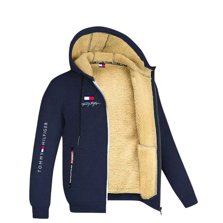 Fleece-lined zip-up sweater - SALE