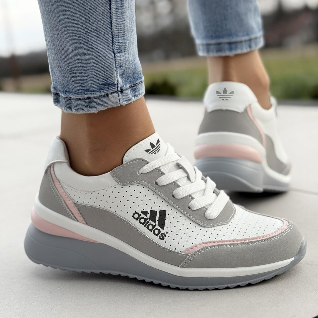Beautiful women's sneakers made of natural leather