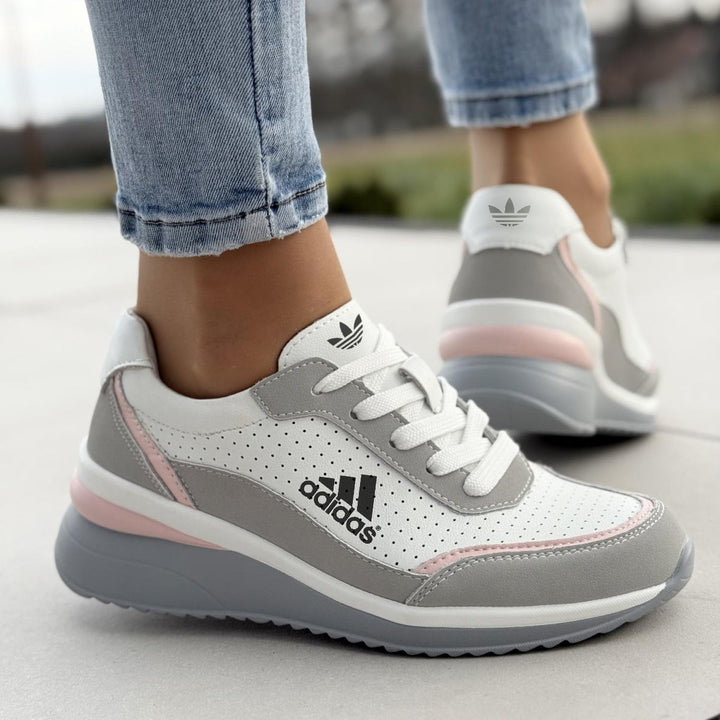 Beautiful women's sneakers made of natural leather