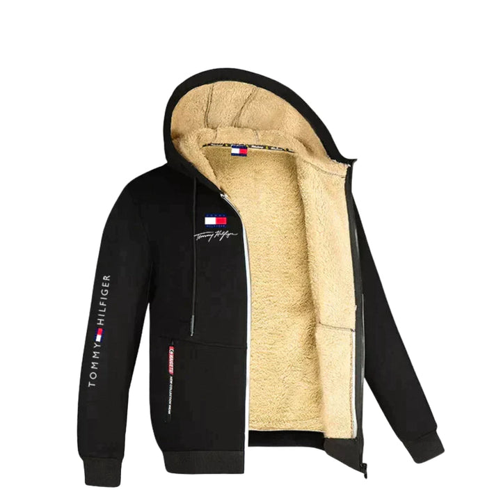 Fleece-lined zip-up sweater - SALE