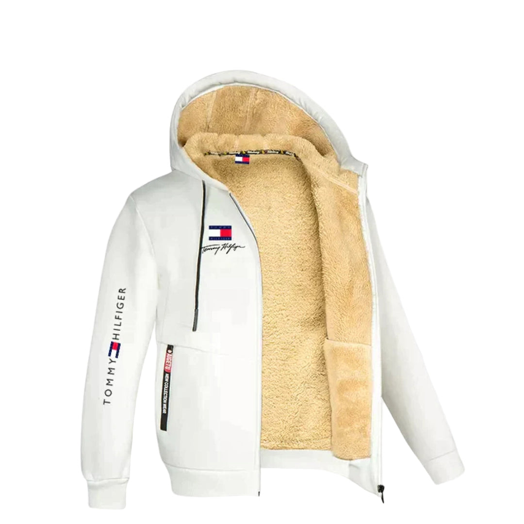 Fleece-lined zip-up sweater - SALE