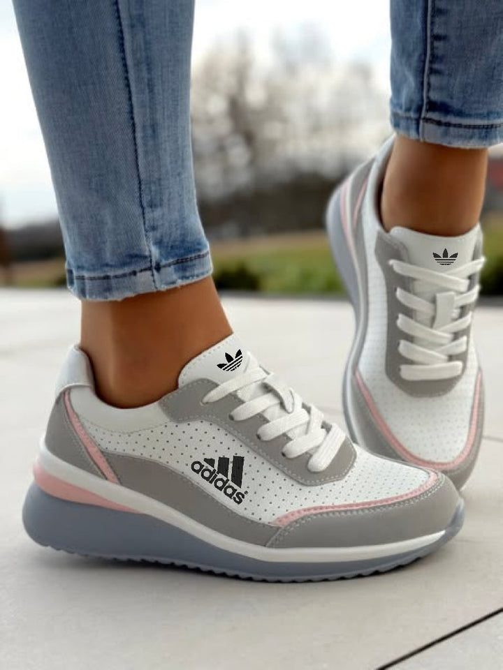 Beautiful women's sneakers made of natural leather