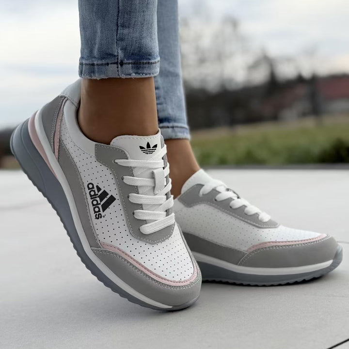 Beautiful women's sneakers made of natural leather